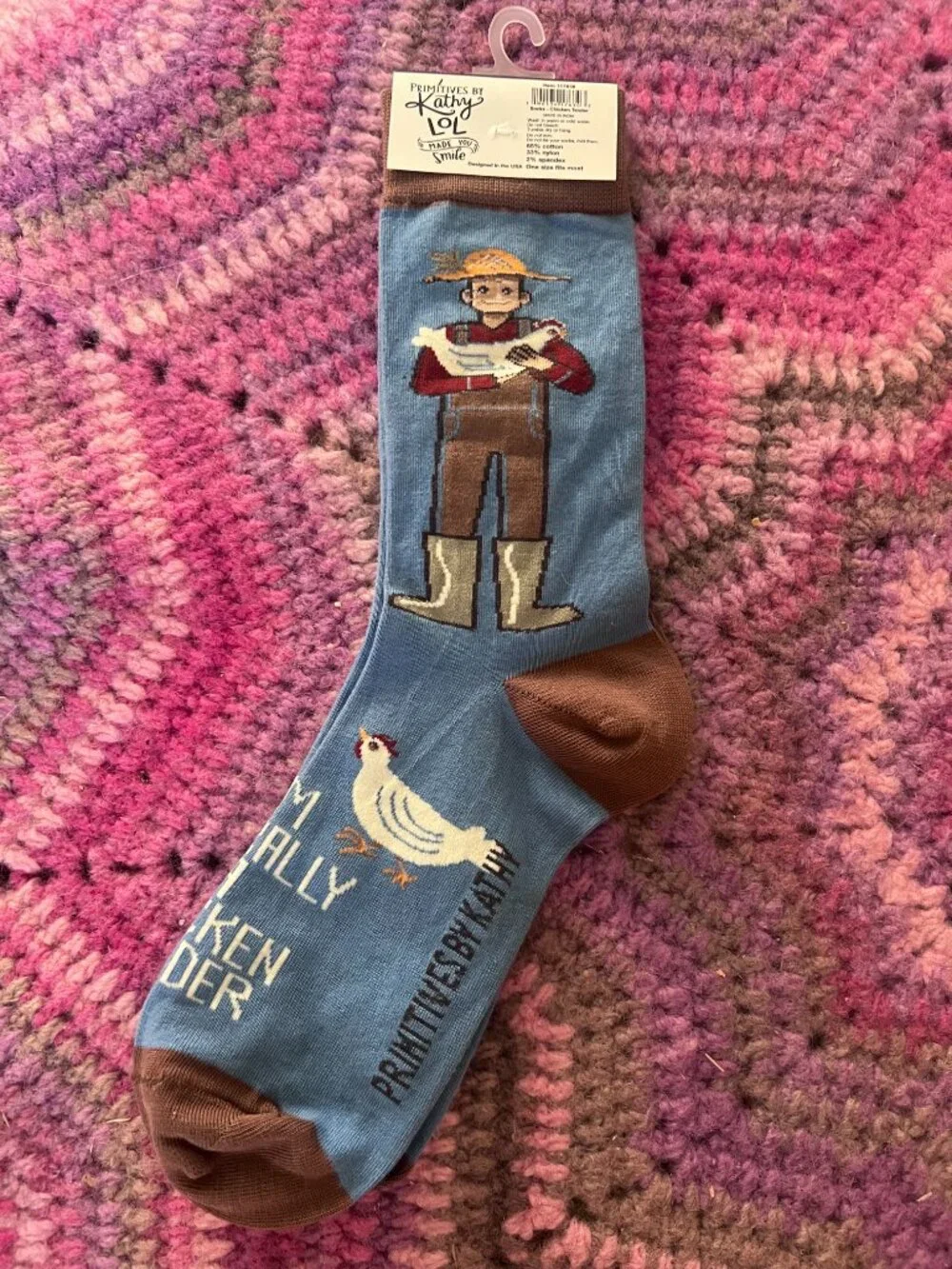 NWT Primitives by Kathy I Raise Chickens Socks